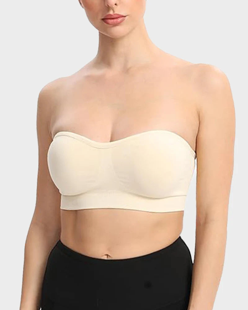 Non-Slip Bandeau Seamless Wireless Strapless Bra-19