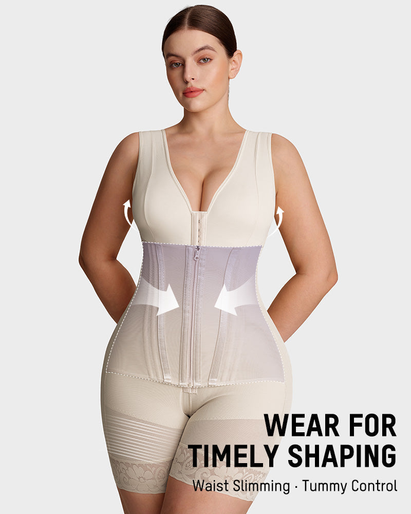 Fajas Colombianas Double Tummy Control Full Body Shapewear-5