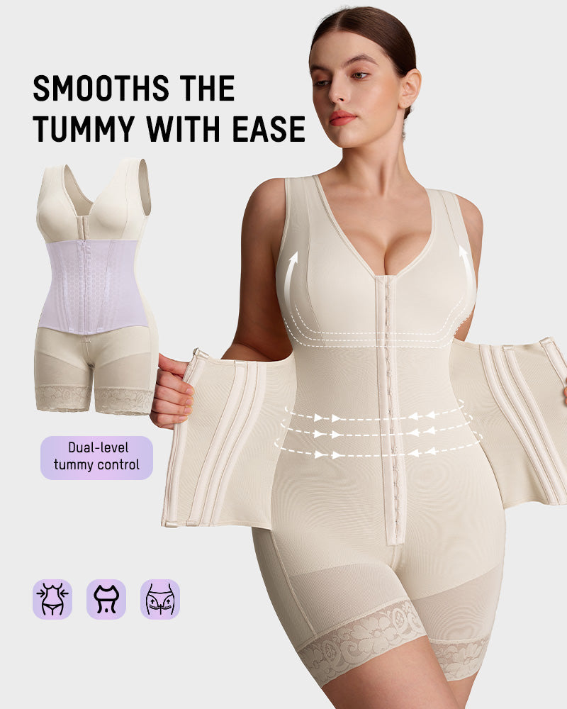 Fajas Colombianas Double Tummy Control Full Body Shapewear-6