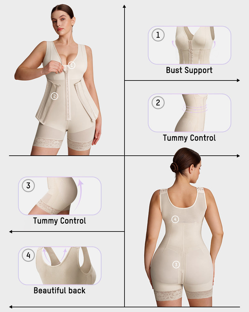 Fajas Colombianas Double Tummy Control Full Body Shapewear-7