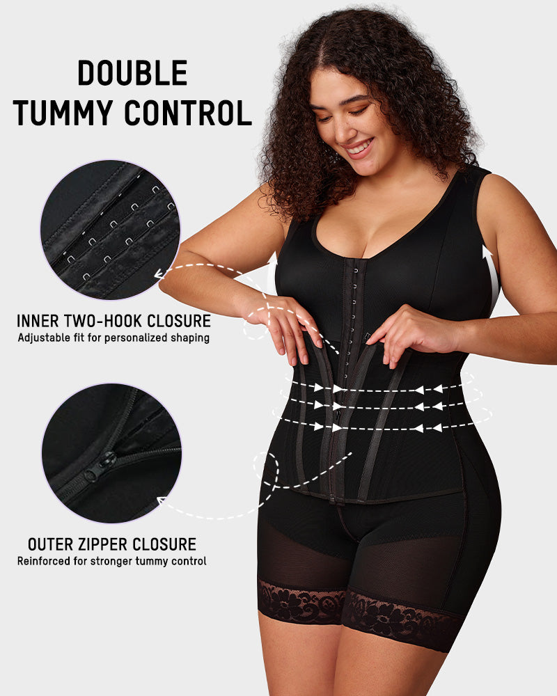 Fajas Colombianas Double Tummy Control Full Body Shapewear-12