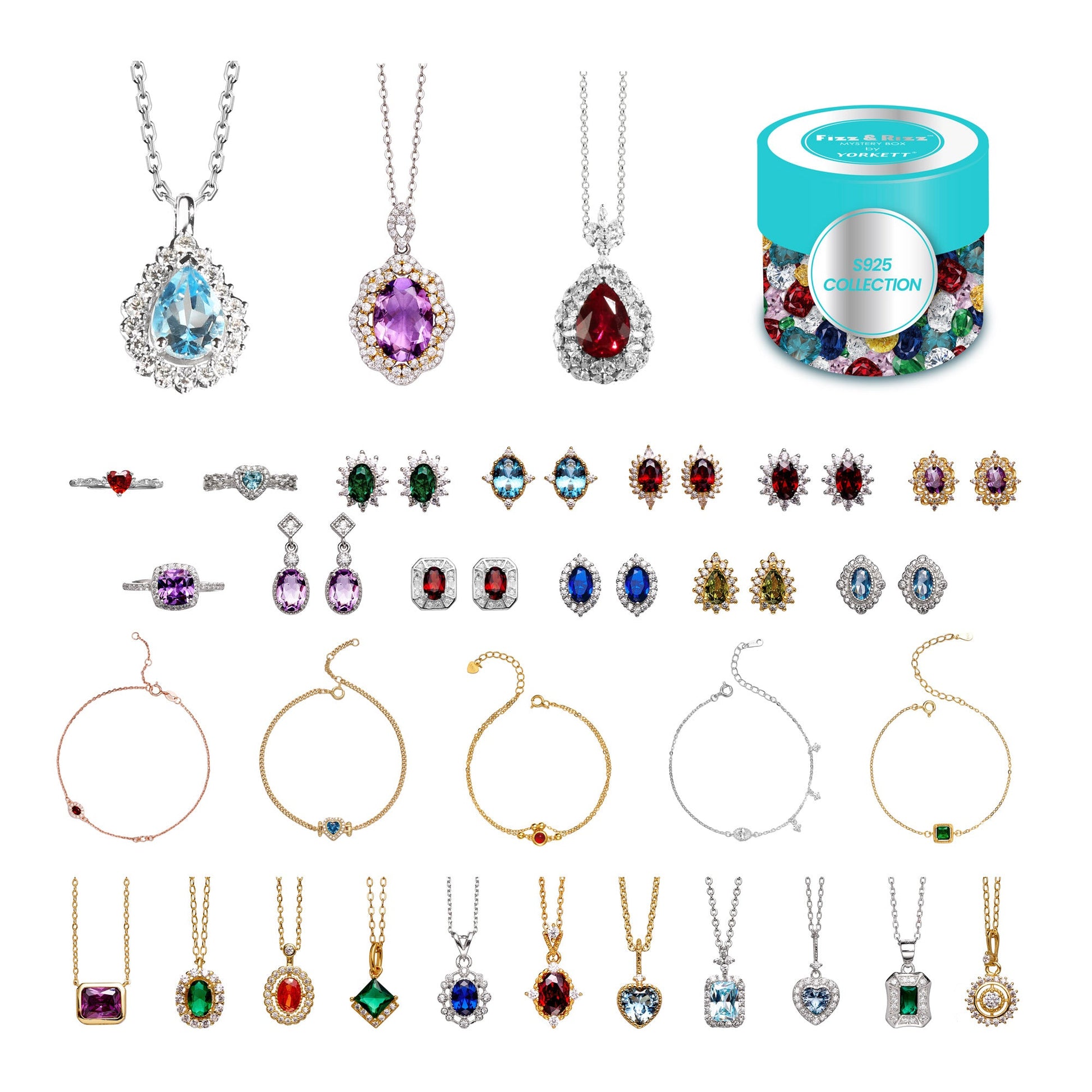 Fizz & Rizz by Yorkett Sterling Silver Jewelry Mystery Box-2