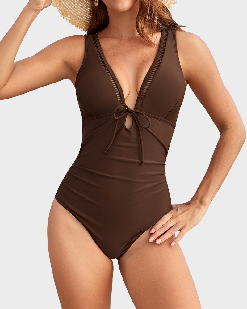 Deep V Sculpting One-Piece Swimsuit-11