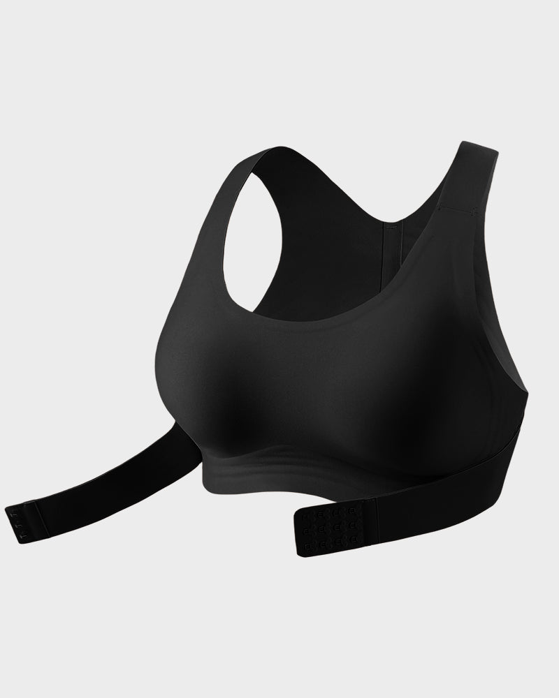 Front Closure Cross-Back Wireless Posture Bra-25