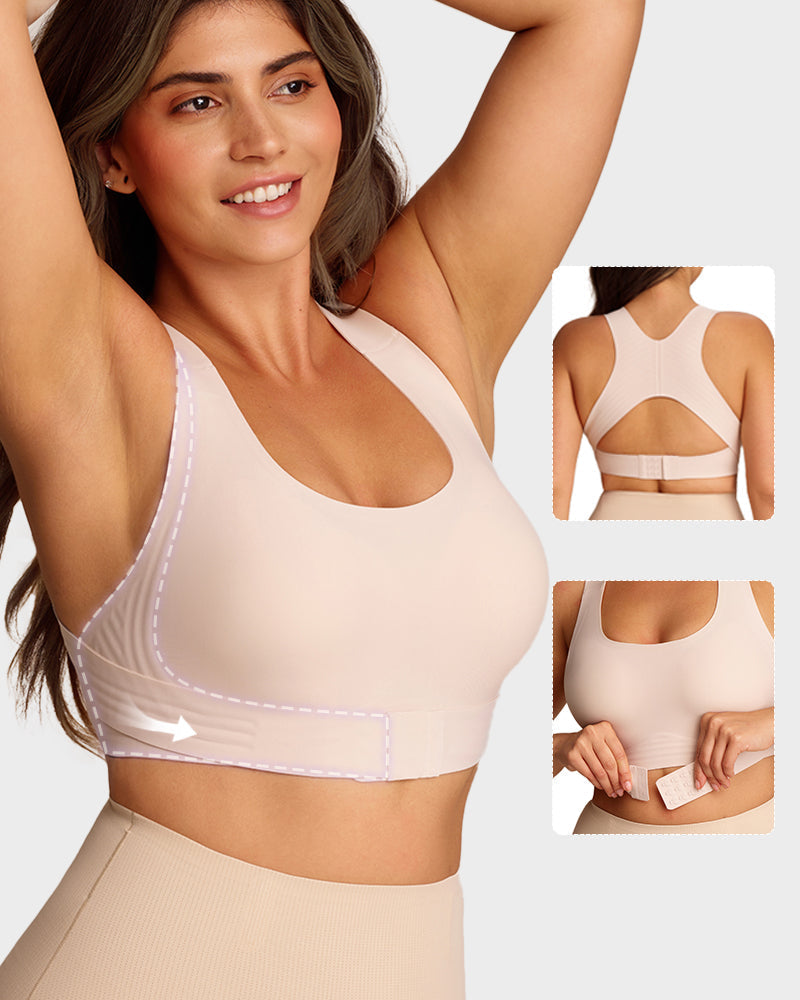 Wireless Posture Bra with Front Closure-7