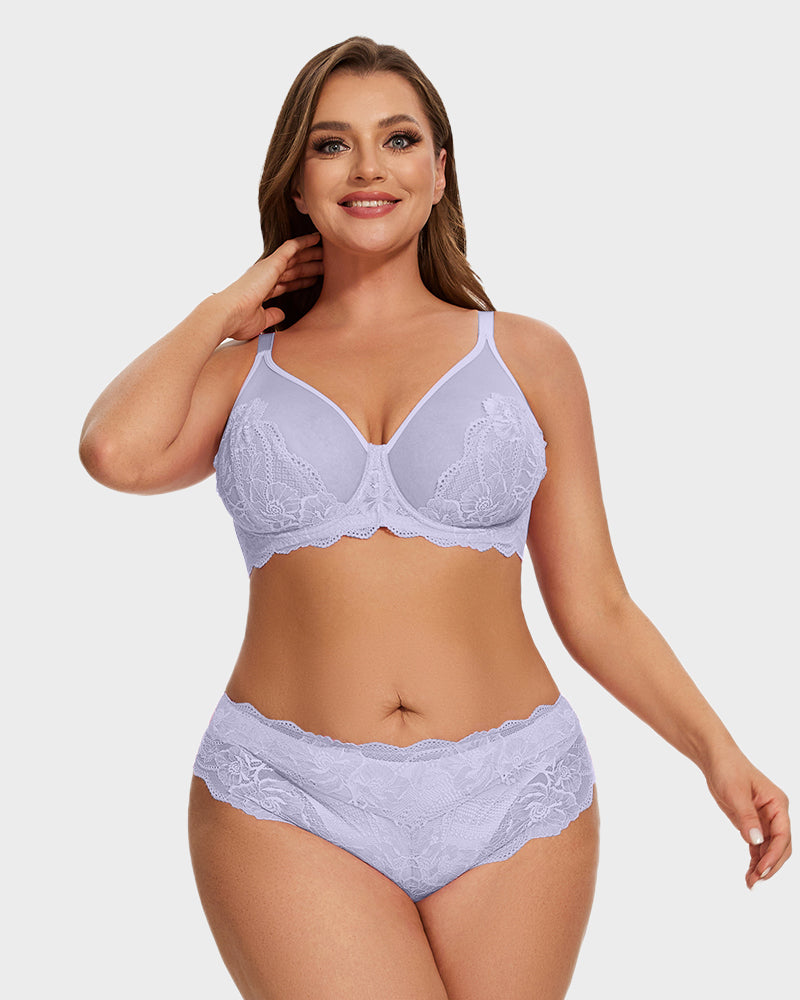 Full Coverage Lace Minimizer Bra-13