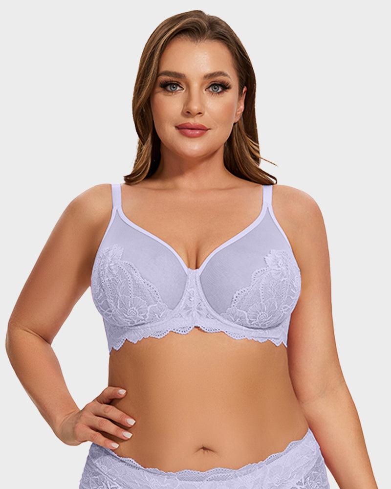 Full Coverage Lace Minimizer Bra-9