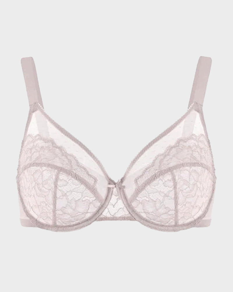 Full Coverage Lace Minimizer Bra - Petal-20