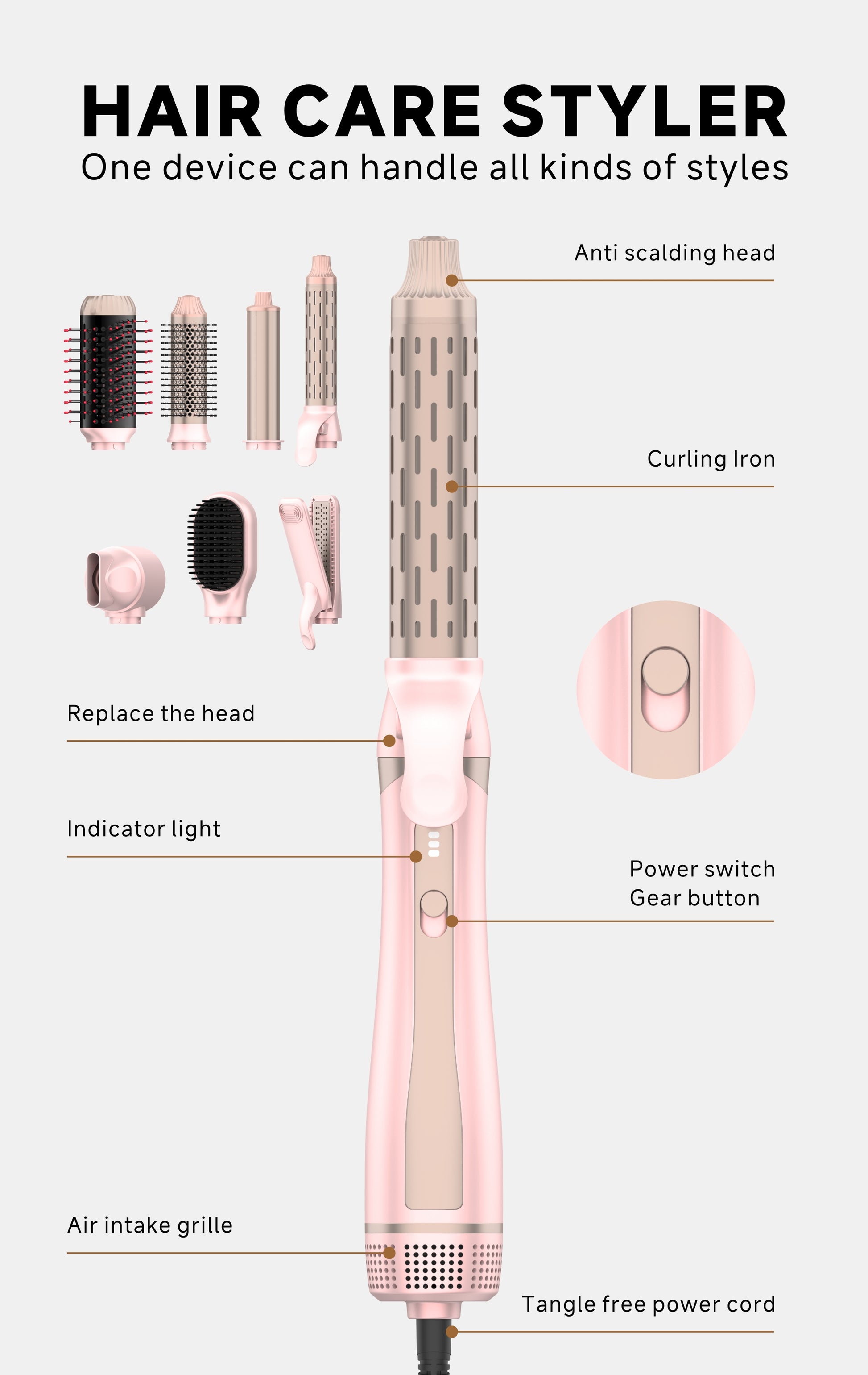 8-in-1 Multi-functional Curling Iron  Multiple Hair styles Tool-5