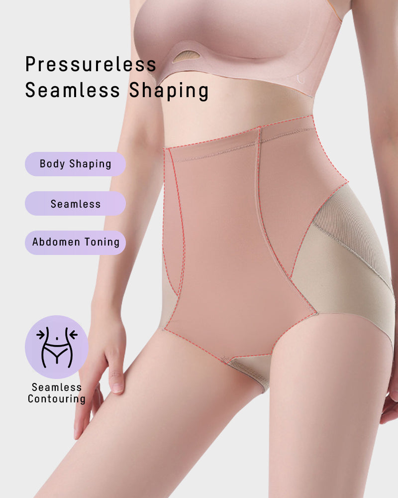 High-Waist Invisible Mesh Strong Shaping Panties (3 Pack)-2