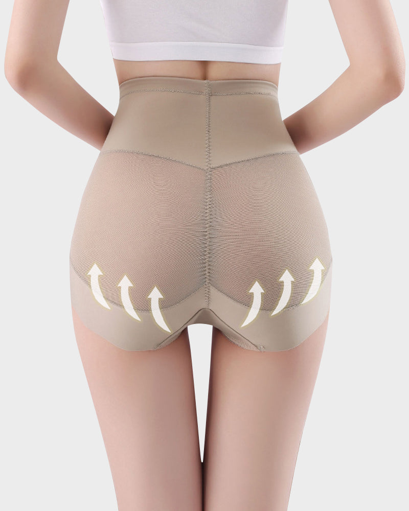 High-Waist Invisible Mesh Strong Shaping Panties-2