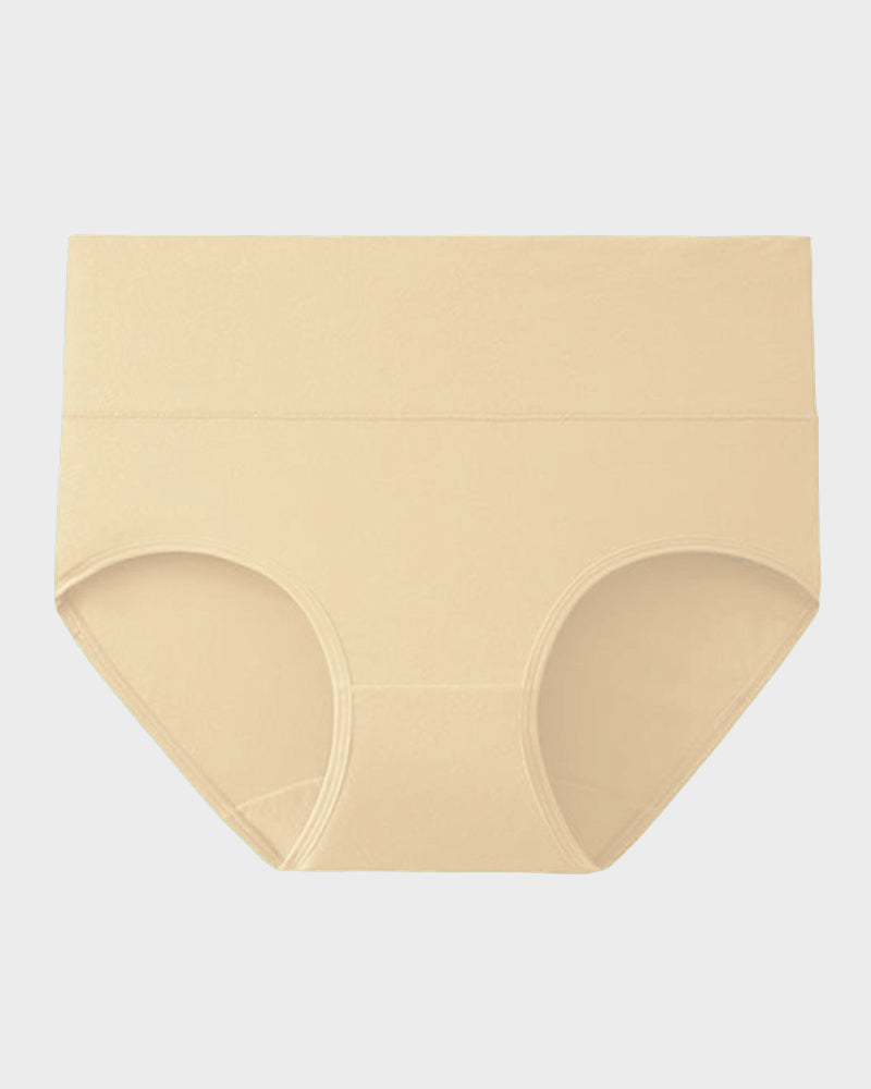 High-Waisted Full Coverage Cotton Briefs(4 pack)-17