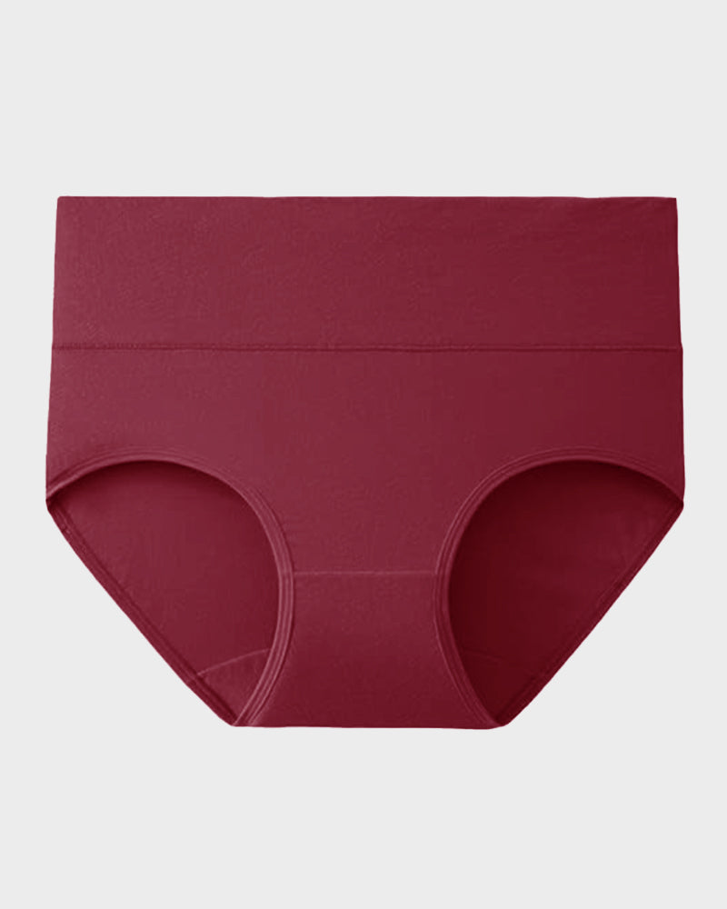 High-Waisted Full Coverage Cotton Briefs(4 pack)-19