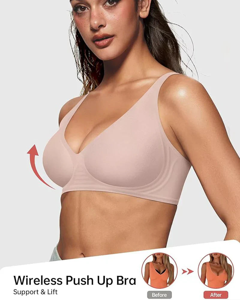 Seamless Deep V Push-Up Wireless Bra-12