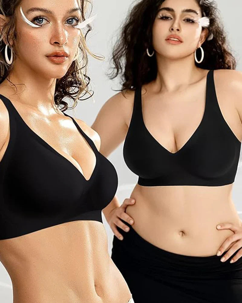 Seamless Deep V Push-Up Wireless Bra-14