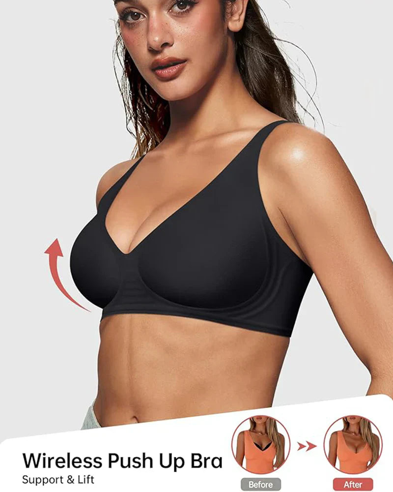Seamless Deep V Push-Up Wireless Bra-15