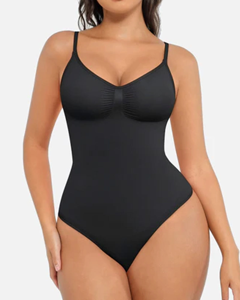Tummy Control Bodysuit Seamless Sculpting Snatched Waist Body Suit Thong-1