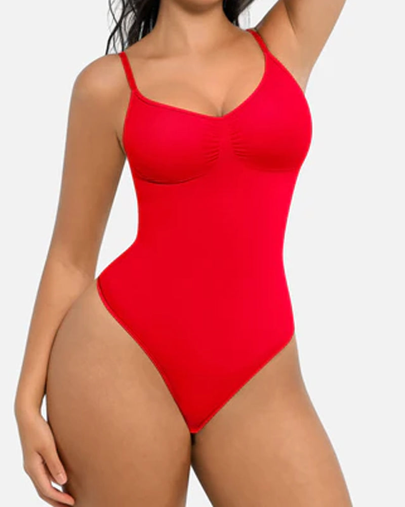 Tummy Control Bodysuit Seamless Sculpting Snatched Waist Body Suit Thong-15