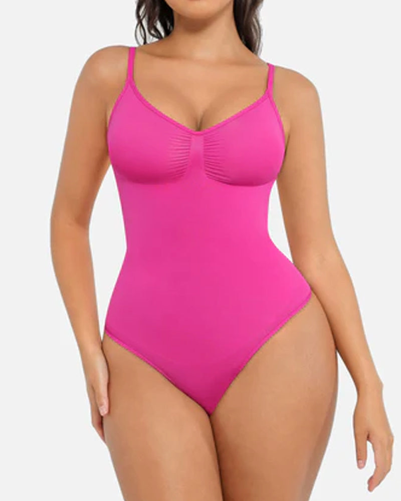 Tummy Control Bodysuit Seamless Sculpting Snatched Waist Body Suit Thong-19