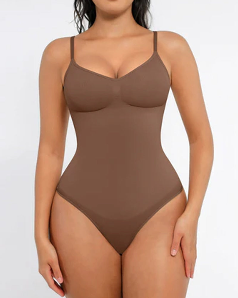 Tummy Control Bodysuit Seamless Sculpting Snatched Waist Body Suit Thong-24