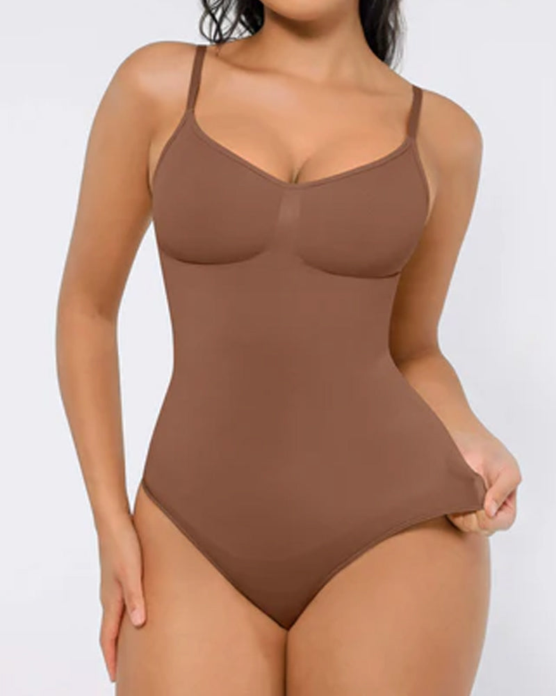 Tummy Control Bodysuit Seamless Sculpting Snatched Waist Body Suit Thong-25