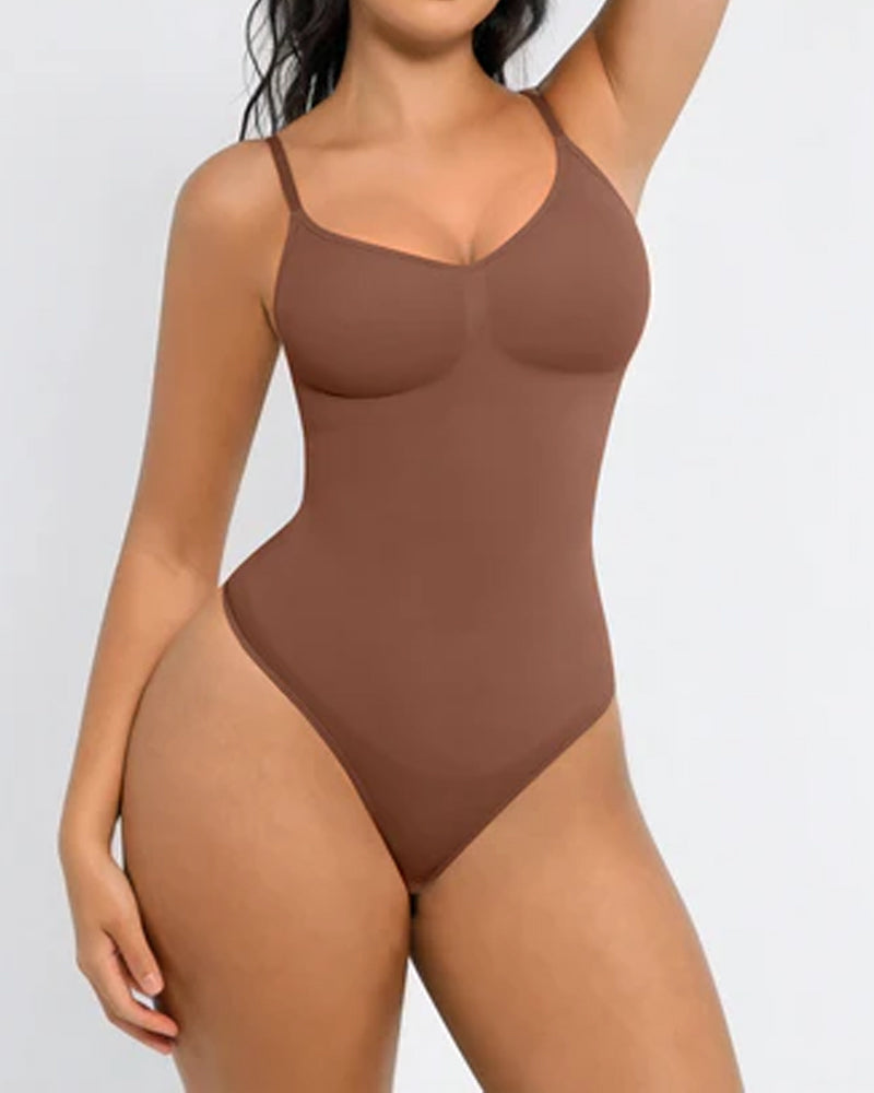 Tummy Control Bodysuit Seamless Sculpting Snatched Waist Body Suit Thong-26