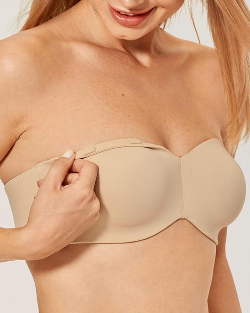 Women's Strapless Bra Unlined Underwire-6