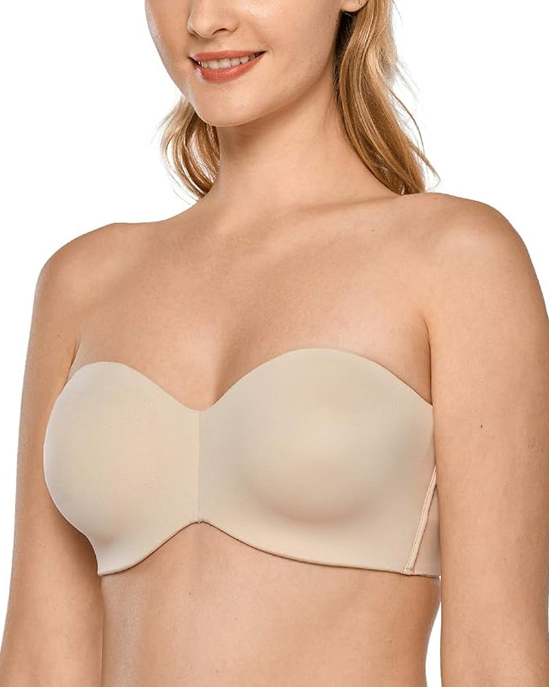 Women's Strapless Bra Unlined Underwire-7