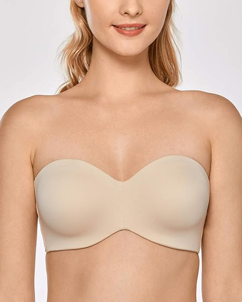 Women's Strapless Bra Unlined Underwire-9