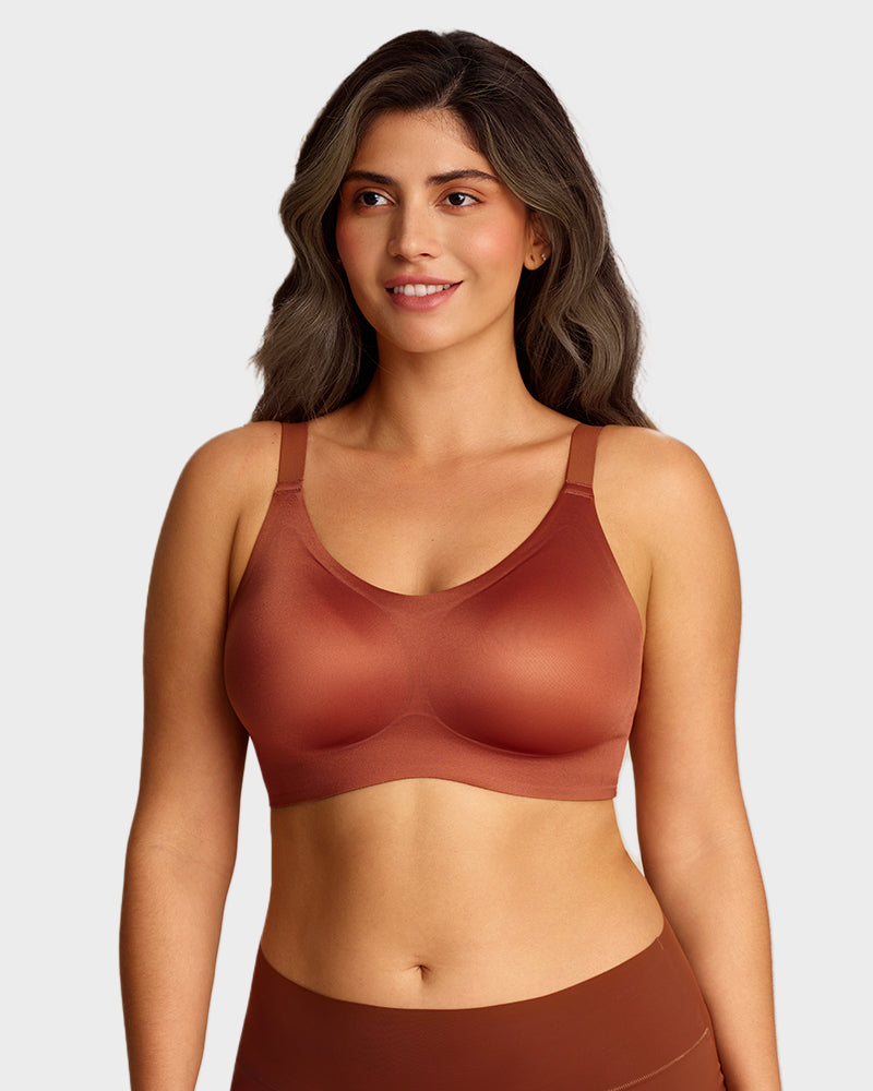Luxury Satin Seamless Wireless Support Bra-1