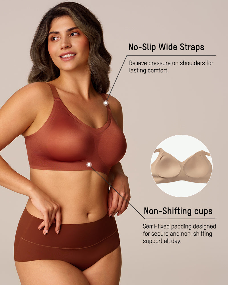 Luxury Satin Seamless Wireless Support Bra-9