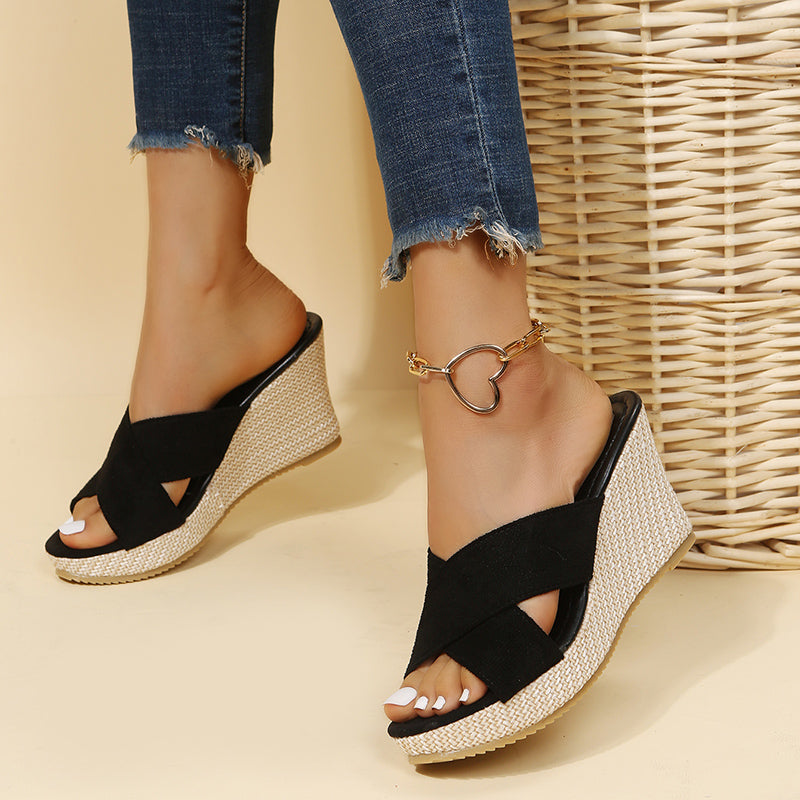 Valeria - Relaxed Wedge Sandals-3