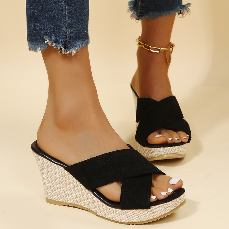 Valeria - Relaxed Wedge Sandals-4
