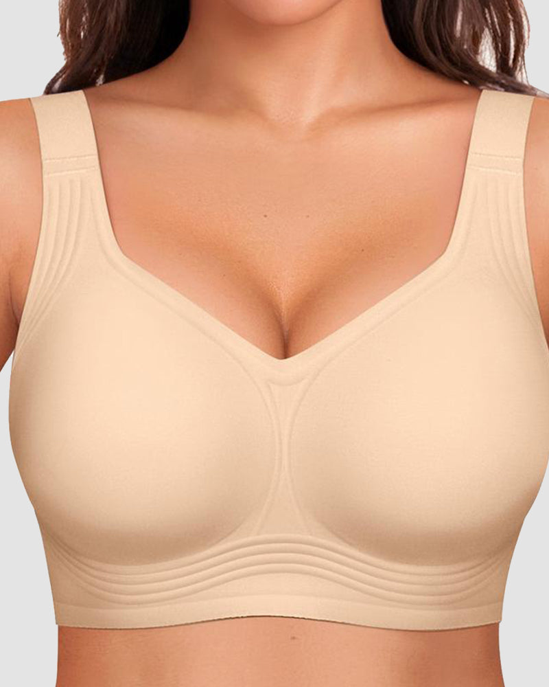 Comfortable Wireless Full Coverage Jelly Smoothing Bra-6