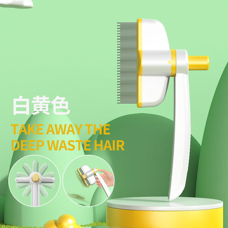 Cat Dog Comb Hair Removal Tool Pet Self-cleaning Comb for Long Hair Massager-5