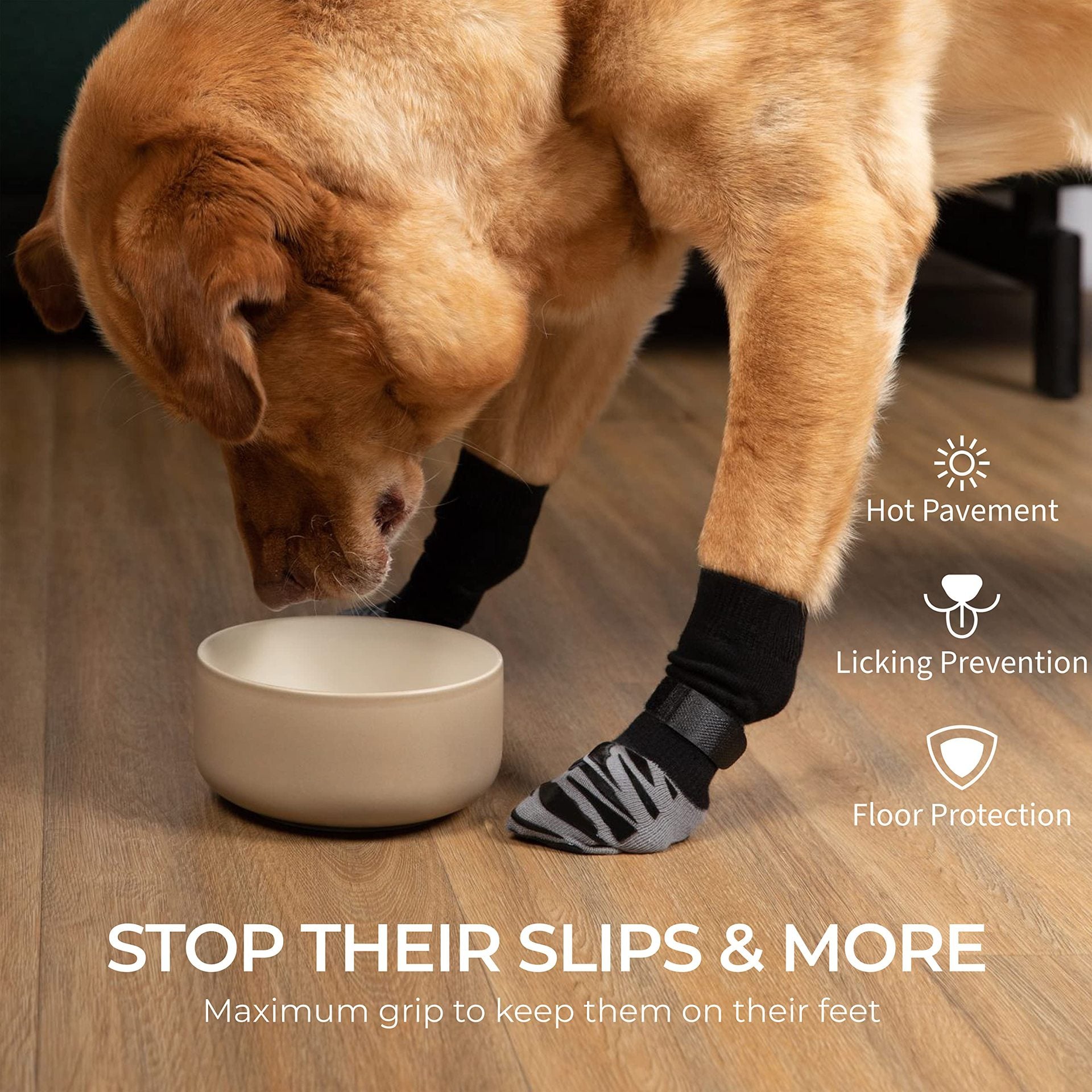 Dog Socks Paw Covers Waterproof & Non-Slip Dog Footwear for Outdoors-3