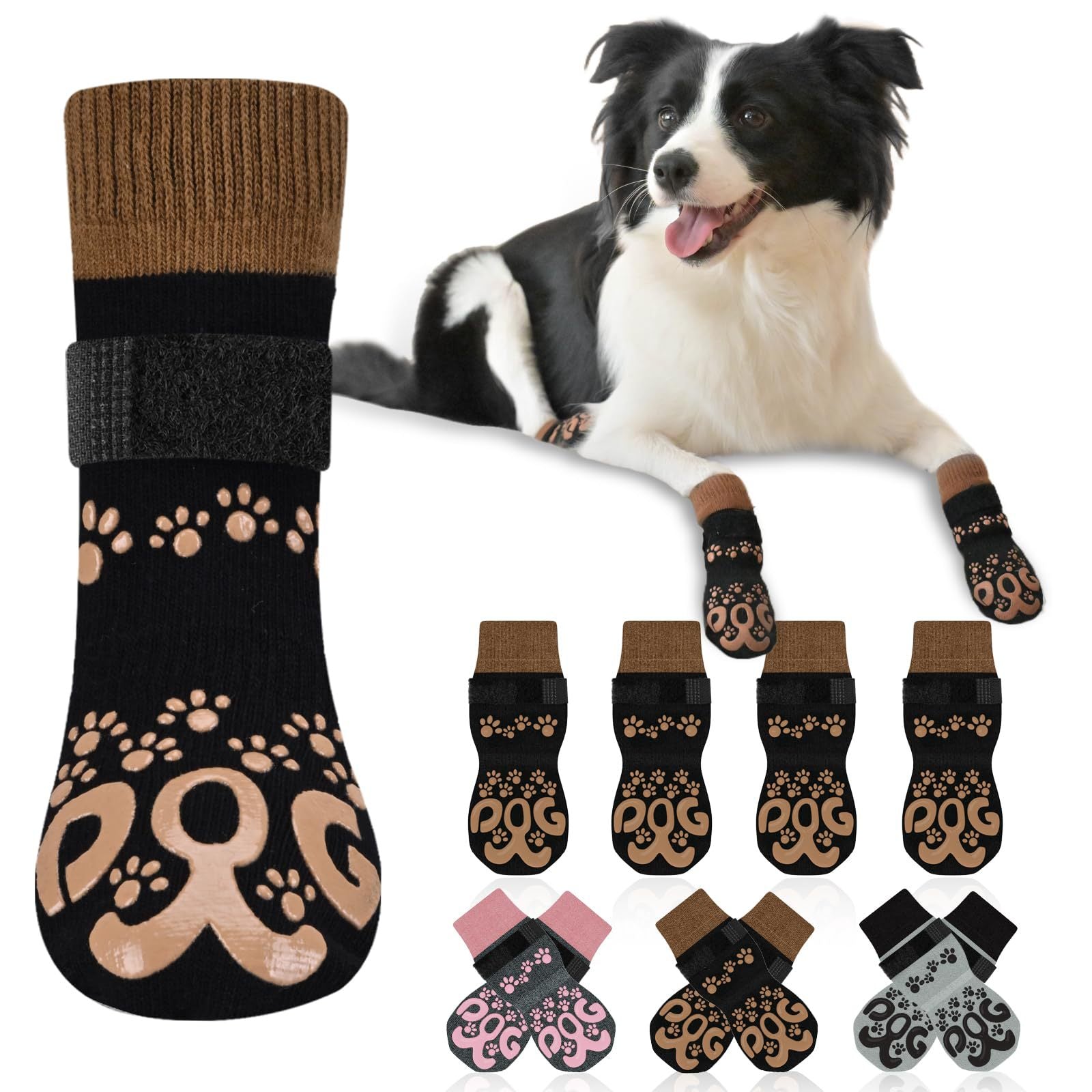Dog Socks Paw Covers Waterproof & Non-Slip Dog Footwear for Outdoors