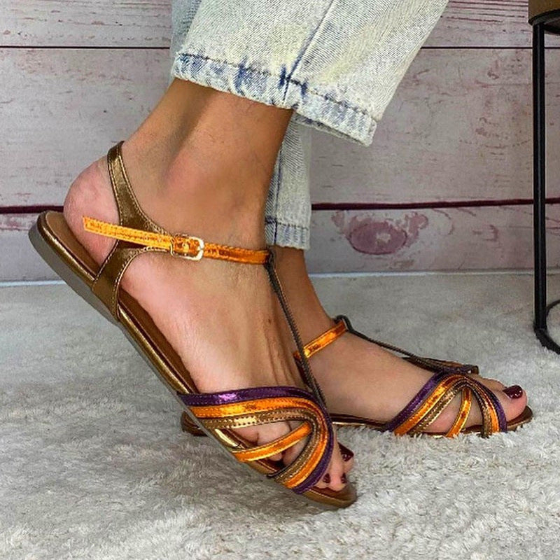 SAGE | FLAT SANDAL WITH T-BAR-1