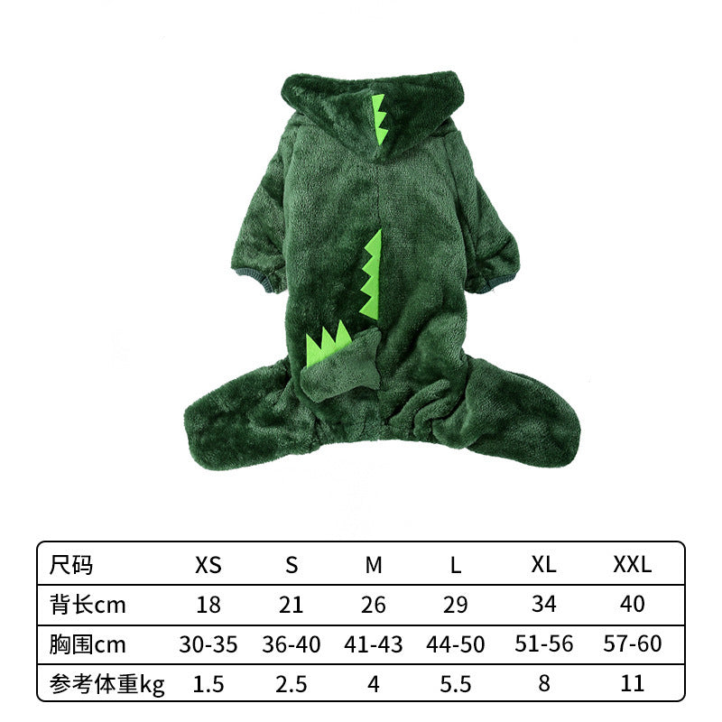 Pet Four-legged Clothes Transformation Costumes Small Dog Tiger Clothing-4