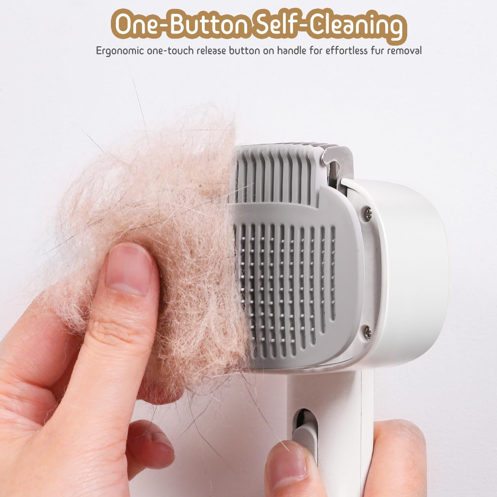 Adjustable Bristle Length Pet Comb Suitable for Medium and Long-haired Cats and Dogs
