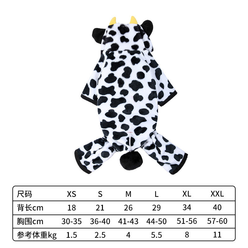 Pet Four-legged Clothes Transformation Costumes Small Dog Tiger Clothing-7