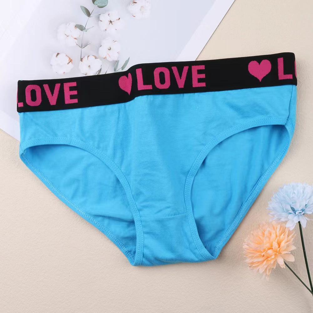 Women's Soft Breathable Heart Tape Panties-6 packs-9