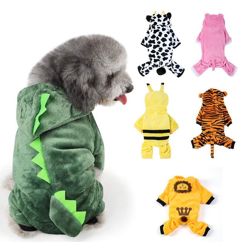 Pet Four-legged Clothes Transformation Costumes Small Dog Tiger Clothing