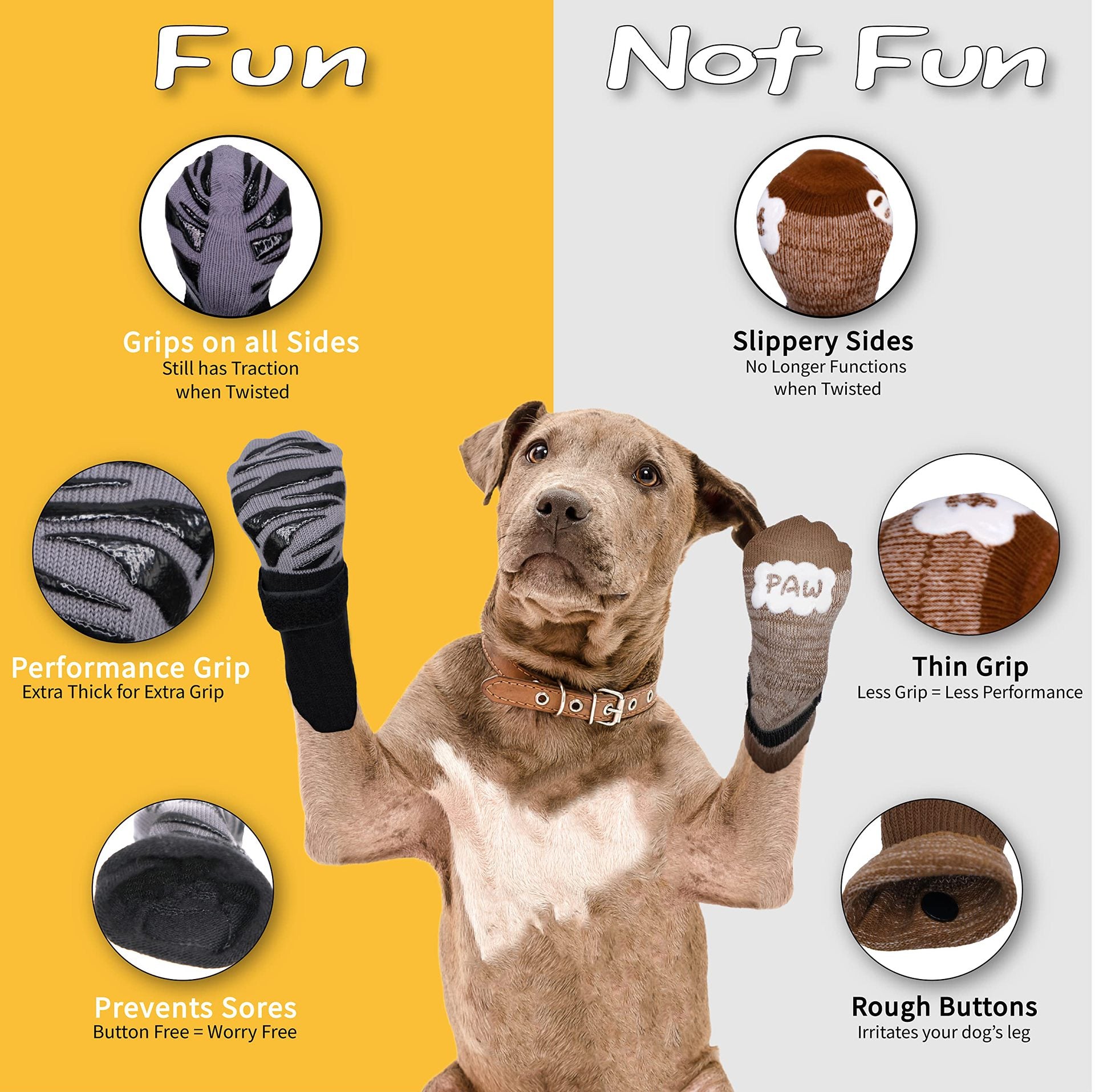 Dog Socks Paw Covers Waterproof & Non-Slip Dog Footwear for Outdoors-4
