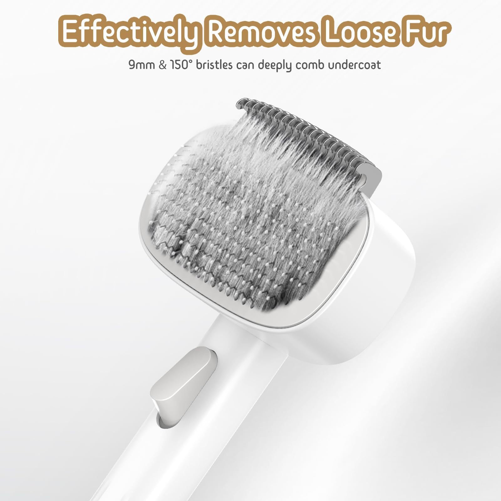 Adjustable Bristle Length Pet Comb Suitable for Medium and Long-haired Cats and Dogs