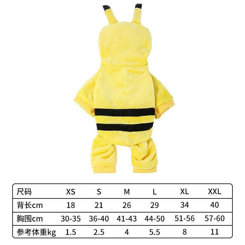 Pet Four-legged Clothes Transformation Costumes Small Dog Tiger Clothing-8