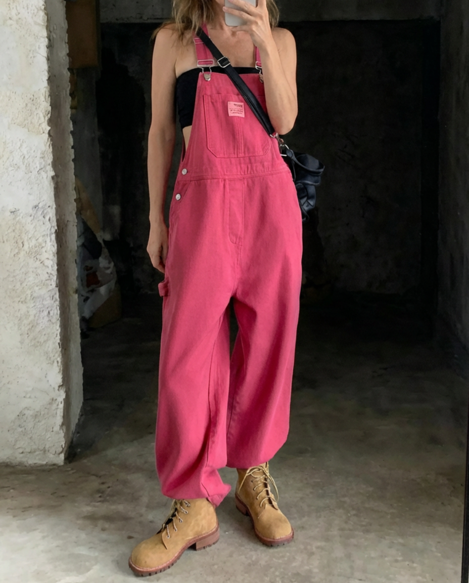 Chloe | Wide Leg Bib Overalls-1