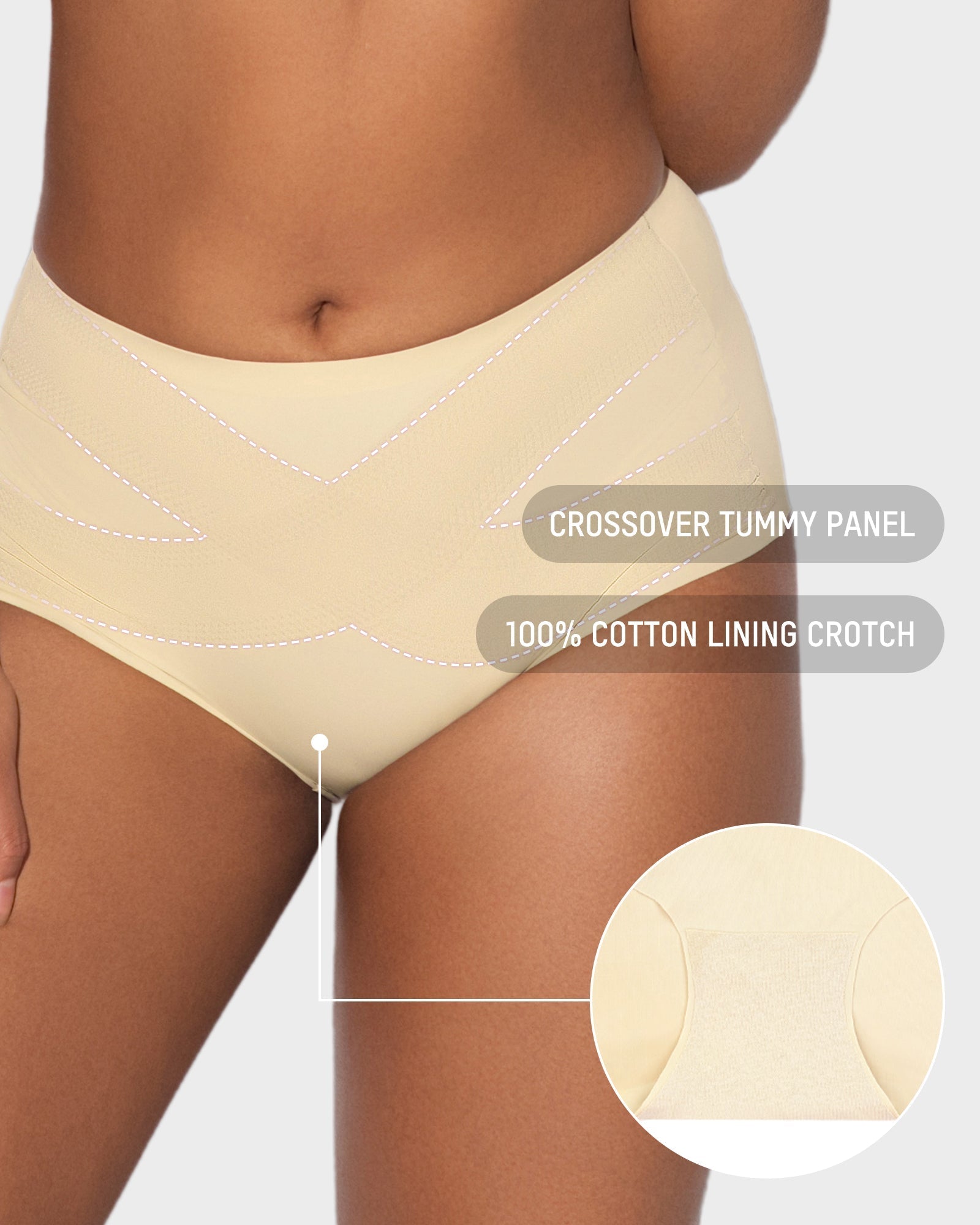 Seamless Tummy Control High-Waist Panties (5 Pack)-5