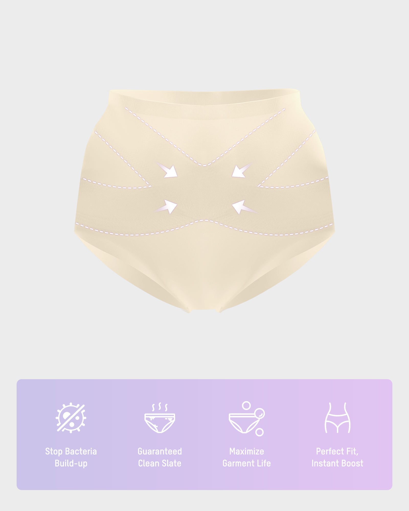 Seamless Tummy Control High-Waist Panties (5 Pack)-6
