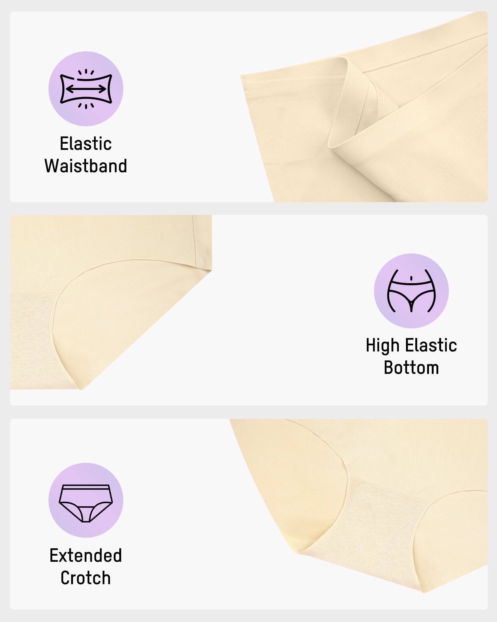 Seamless Tummy Control High-Waist Panties (5 Pack)-7